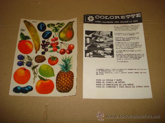 Juguetes antiguos: Antigua Hoja de Calcomanias al Agua con Instrucciones y en Bolsa Original  a&ntilde;o 1950s.