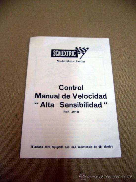 Giocattoli antichi: SCALEXTRIIC, MANUAL DE VELOCIDAD, REF 4210, ALTA SENSIBILIDAD