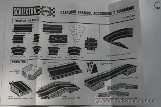 Giocattoli antichi: SCALEXTRIC CATALOGO TRAMOS ACCESORIOS Y RECAMBIOS 11&ordf; EDICI&Oacute;N   A&Ntilde;OS 70