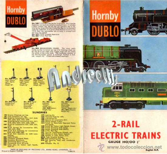 Old Toys: CATALOGO HORNBY DUBLO GAUGE HO/OO. FABRICADO EN LIVERPOOL POR MECCANO. (EN INGL&Eacute;S)