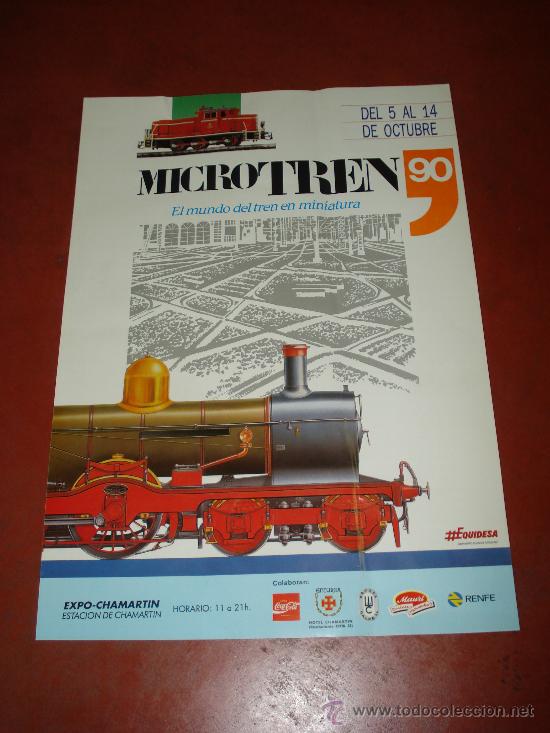 Old Toys: Cartel MICROTREN EXPOCHAMARTIN en Estaci&oacute;n de Chamartin del a&ntilde;o 1990