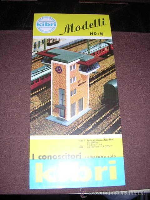 Juguetes antiguos: TRENES - CATALOGO KIBRI MODELLI HO+N ILUSTRADO TRIPTICO 8 PAG. 21X10 CM. A&Ntilde;OS 50/60