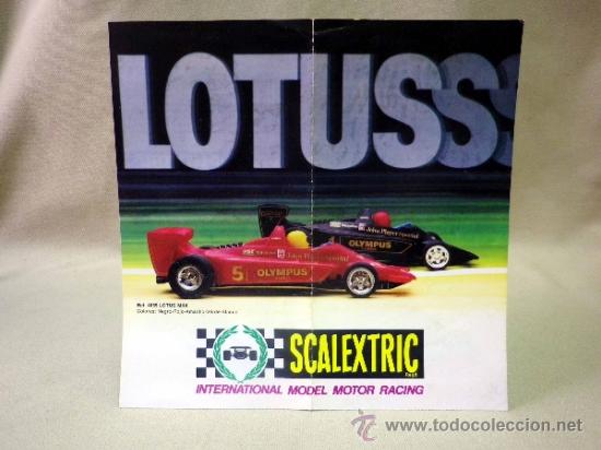 Giocattoli antichi: PUBLICIDAD, SCALEXTRIC. F1. LOTUS MK4. 22 X 21,5 CM