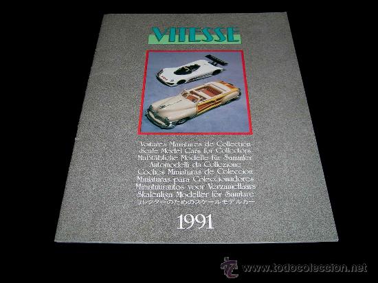 Jouets Anciens: Cat&aacute;logo autom&oacute;viles 1/43 Vitesse, Portugal, 22 p&aacute;ginas a color, original a&ntilde;o 1991. Excelente.