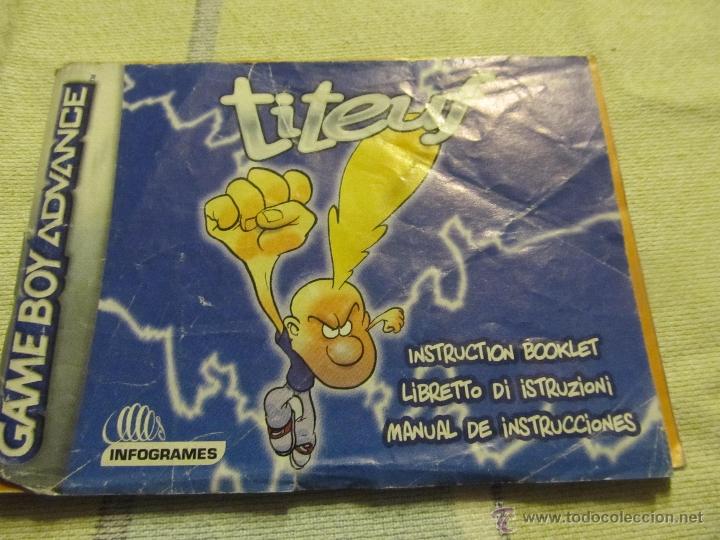 Old Toys: LIBRO DE INSTRUCCIONES GAME BOY ADVANCE NINTENDO TITEUF