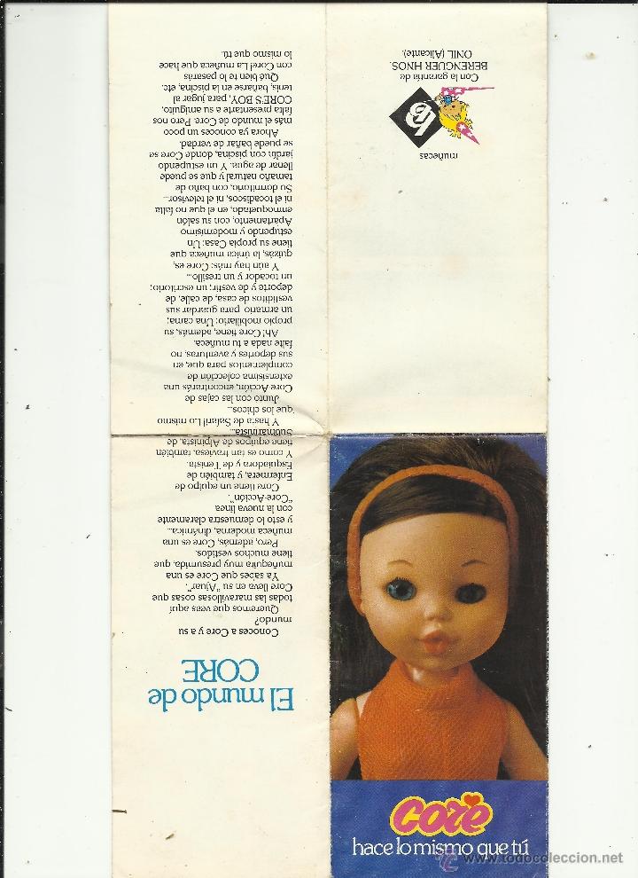 Juguetes antiguos: catalogo despegable mu&ntilde;ecas core - Foto 1