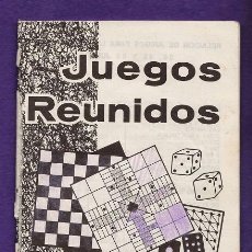 Juguetes antiguos: REGLAMENTO - JUEGOS REUNIDOS GEYPER - PARA CAJAS DE 35, 45, Y 50 JUEGOS - AÑO 1968 -