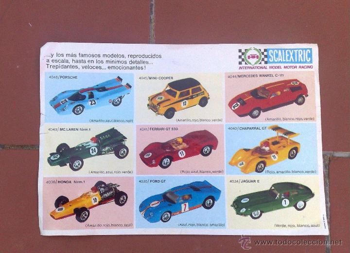 Brinquedos antigos: RARO FOLLETO NOVEDADES SCALEXTRIC EXIN A&Ntilde;OS 70