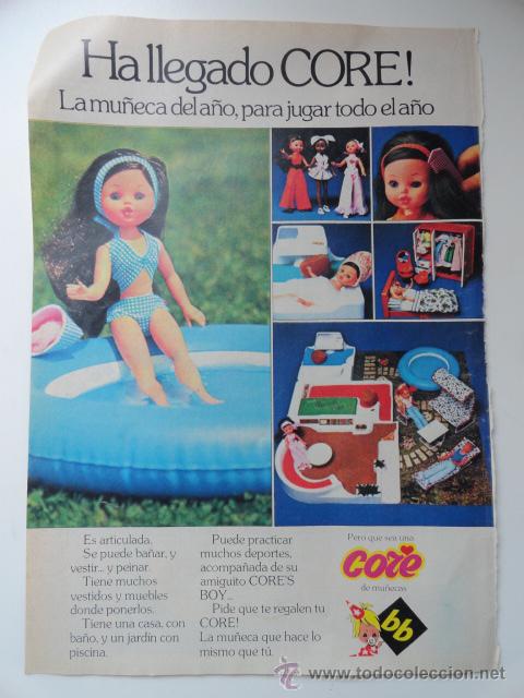 Juguetes antiguos: HOJA PUBLICIDAD MU&Ntilde;ECA CORE (MU&Ntilde;ECAS BB) - Foto 1
