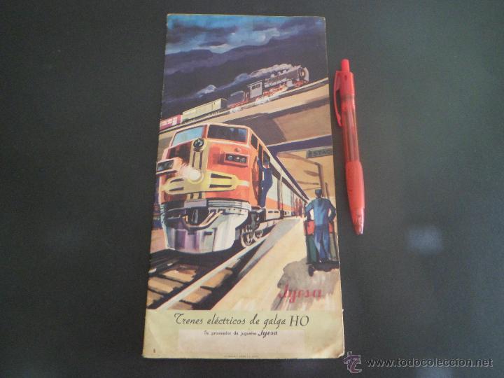 Juguetes antiguos: CATALOGO ORIGINAL DE - JYESA ALCOY - TRENES ELECTRICOS DE GALGA HO - ORIGINAL - DESPLEGABLE