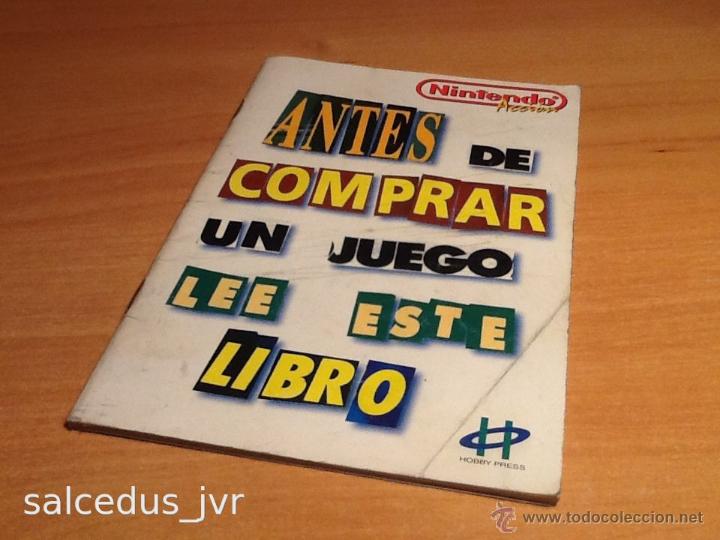 Brinquedos antigos: Antes de Comprar un Juego Lee Este Libro 1992 Suplemento Revista Nintendo Acci&oacute;n Retro Cat&aacute;logo