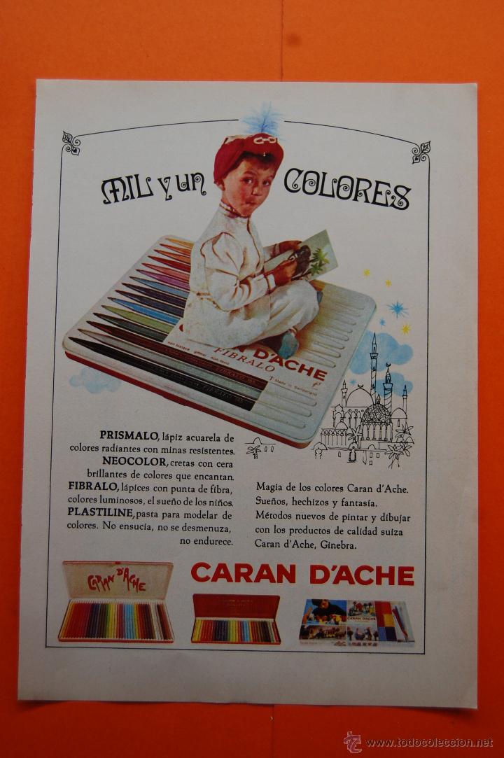 Giocattoli antichi: PUBLICIDAD - 1970 - CARAN D'ACHE LAPICES DE COLORES