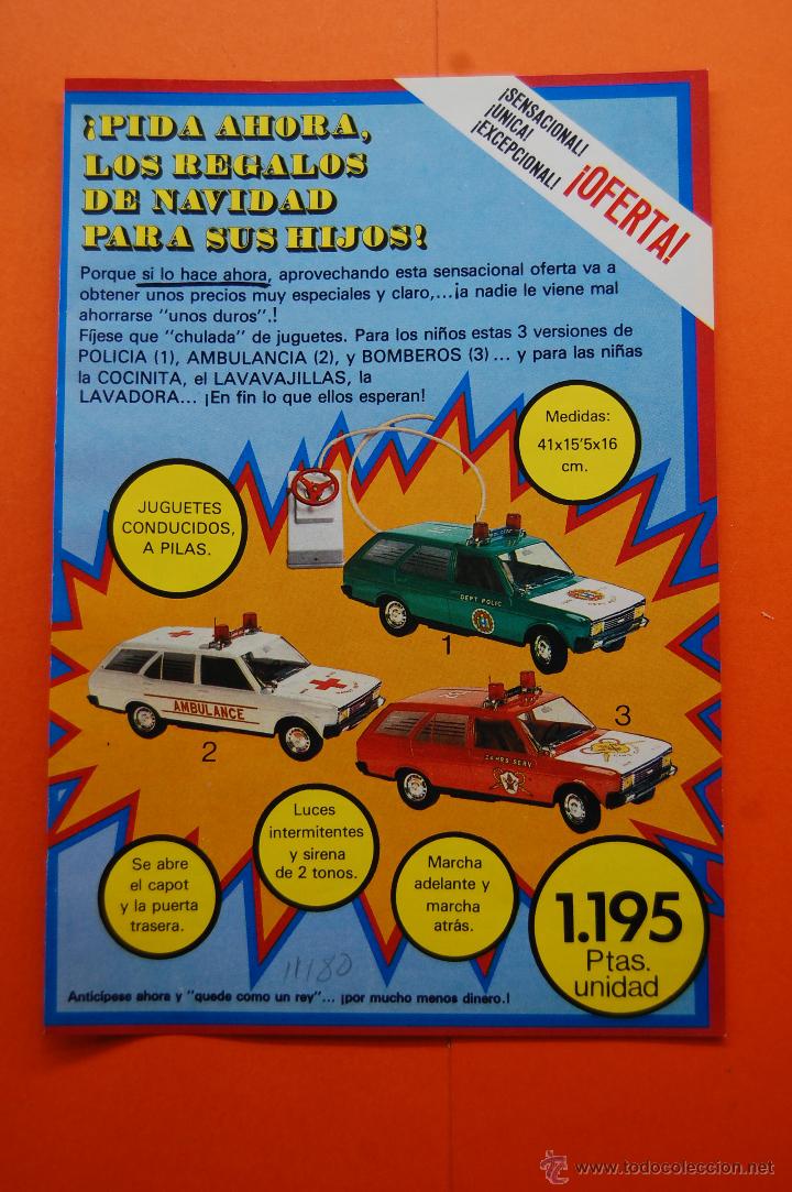 Giocattoli antichi: PUBLICIDAD - 1980 - COCHES POLICIA AMBULANCIA  COCINITAS