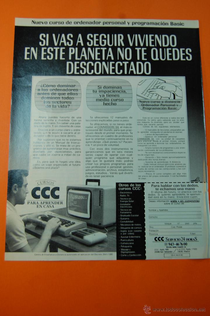 Juguetes antiguos: PUBLICIDAD 1985 - COLECCION ELECTRONICA - APRENDE BASIC EN CCC - Foto 1