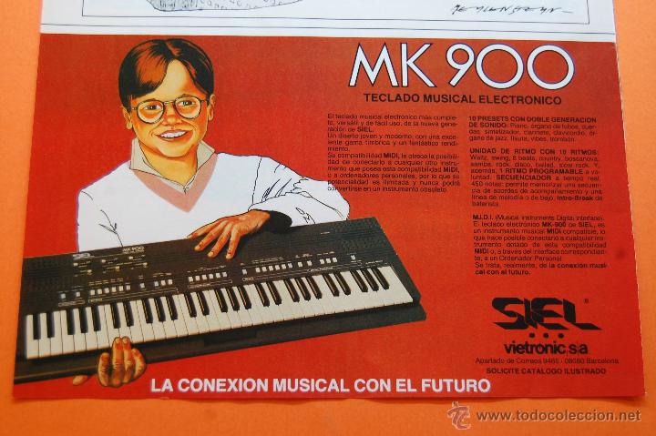 Giocattoli antichi: PUBLICIDAD 1985 - COLECCION JUGUETES - TECLADO MK  900