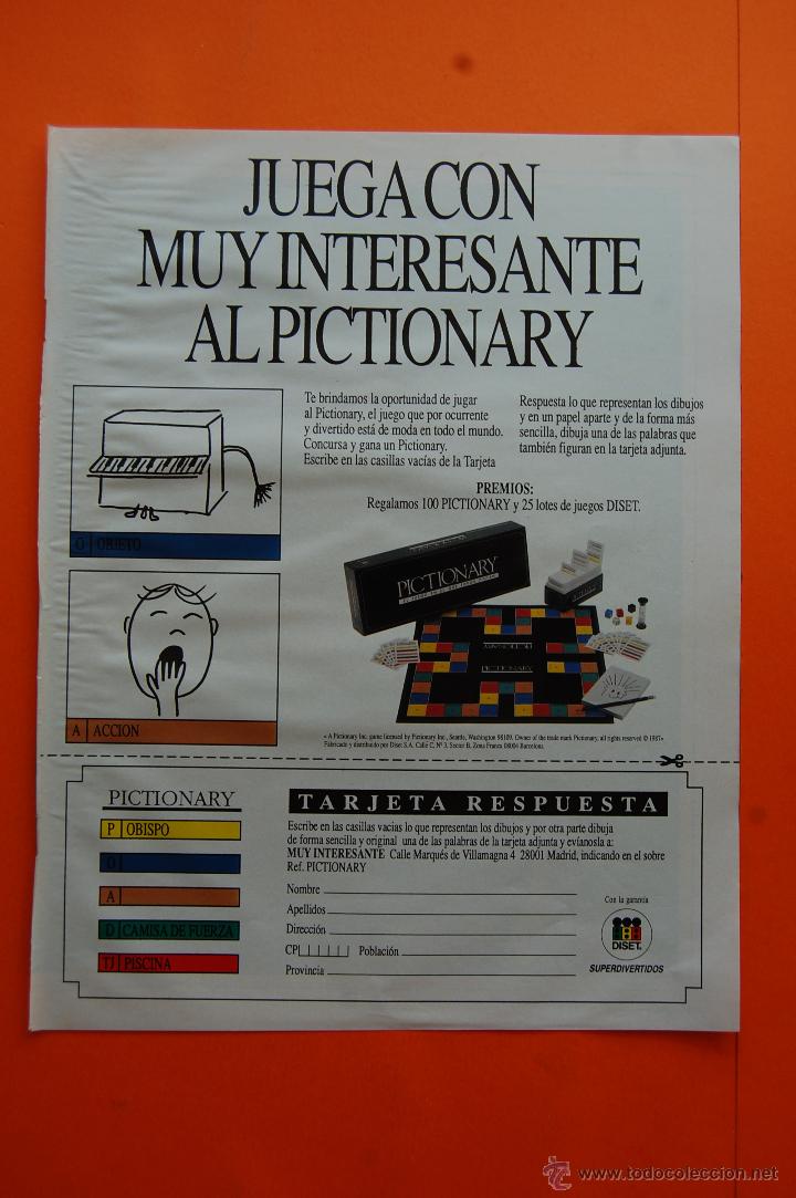 Giocattoli antichi: PUBLICIDAD 1989 - COLECCION JUGUETES - DISET PICTIONARY