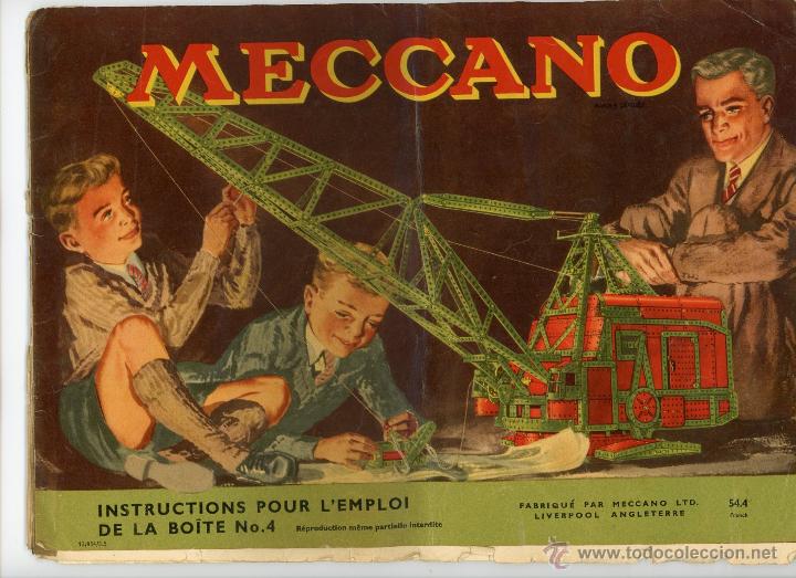 Brinquedos antigos: MECANO, LIBRO DE INSTRUCCIONES EN FRANCES N&ordm; 4