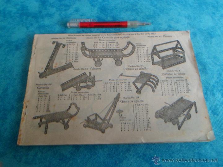Brinquedos antigos: CATALOGO DE MECCANO DEL 00 AL 3 - COMPLETO - faltan solo las tapas - 100 paginas - Oferton - A&ntilde;os 50