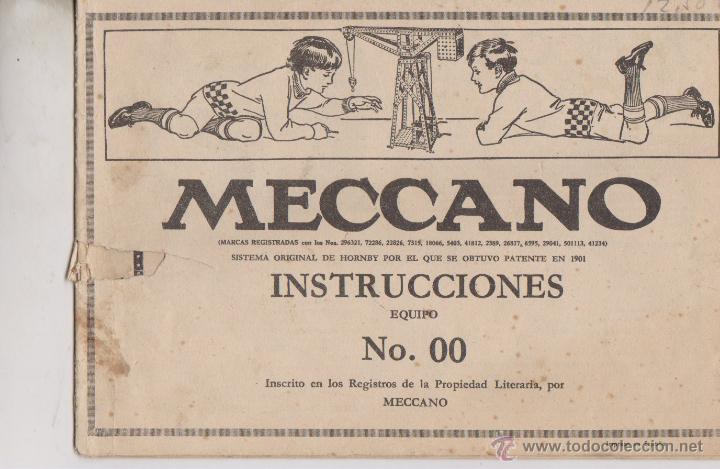 Giocattoli antichi: CATALOGO DE MECANO N&ordm; 00