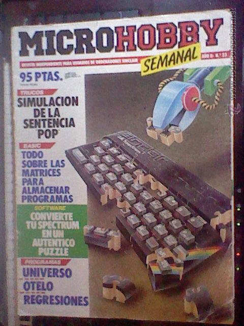 Brinquedos antigos: REVISTA JUEGOS MICRO HOBBY N&ordm; 23 A&Ntilde;O II MUY SOBADA