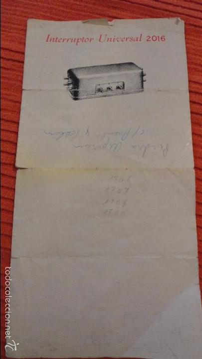Brinquedos antigos: ANTIGUO FOLLETO INTERRUPTOR UNIVERSAL 2016.TRENES A ESCALA.