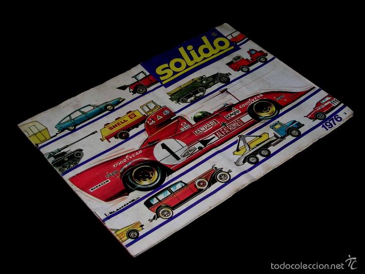 Juguetes antiguos: Cat&aacute;logo coches esc. 1/43, tanques...23 p&aacute;ginas, Solido made in France, original a&ntilde;o 1976.