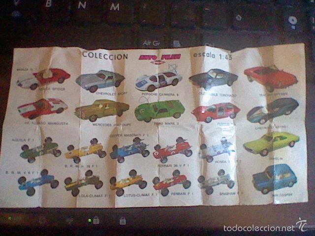 Giocattoli antichi: folleto antiguo regalo pilen 1:43 usado leer 17 x9 cms