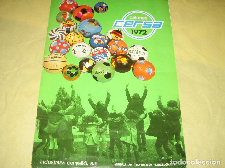 Juguetes antiguos: BALONES CERSA - TRIPTICO - 1972 - Foto 1