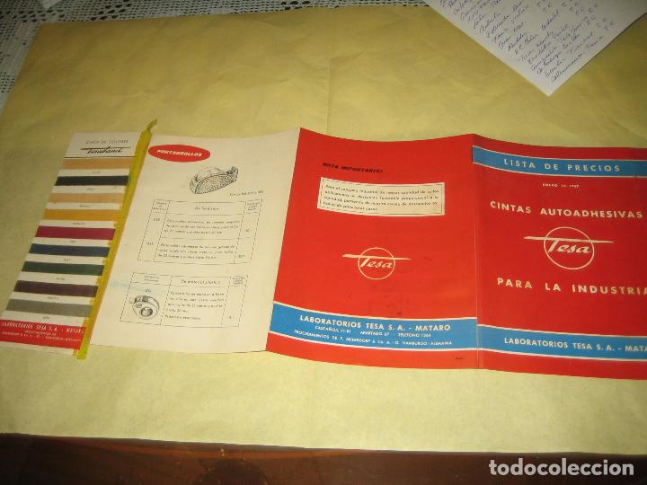 Giocattoli antichi: CINTAS AUTOADHESIVAS TESA - CON CARTA DE COLORES Y LISTA DE PRECIOS - TRIPTICO