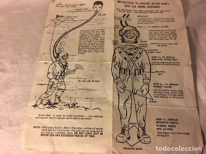 Old Toys: ANTIGUO CATALOGO ORIGINAL ACTION MAN A&Ntilde;OS 7o INSTRUCCIONES BUZO