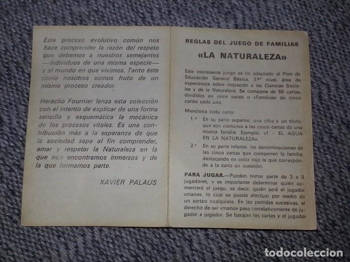 Brinquedos antigos: ANTIGUO DIPTICO REGLAS DEL JUEGO DE FAMILIAS LA NATURALEZA HERACLIO FOURNIER A&Ntilde;O 1972