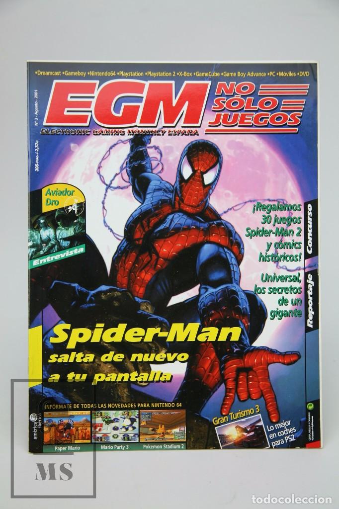 Old Toys: Revista de Videojuegos -EGM No Solo Juegos. 2001 N&ordm; 3, Spider-Man, Gran Turismo 3.
