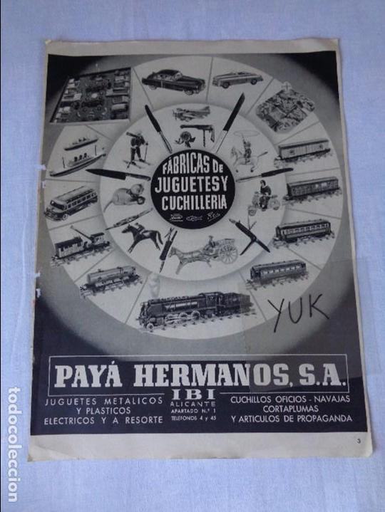 Old Toys: HOJA DE PUBLICIDAD A&ntilde;o 1955 ~ JUGUETES PAYA
