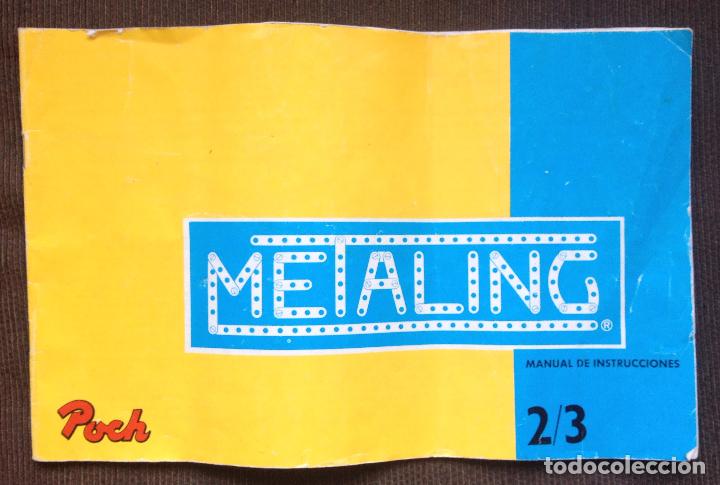 Brinquedos antigos: MECCANO - METALING - MANUAL DE INSTRUCCIONES 2/3 - POCH - COMPLETO - JM