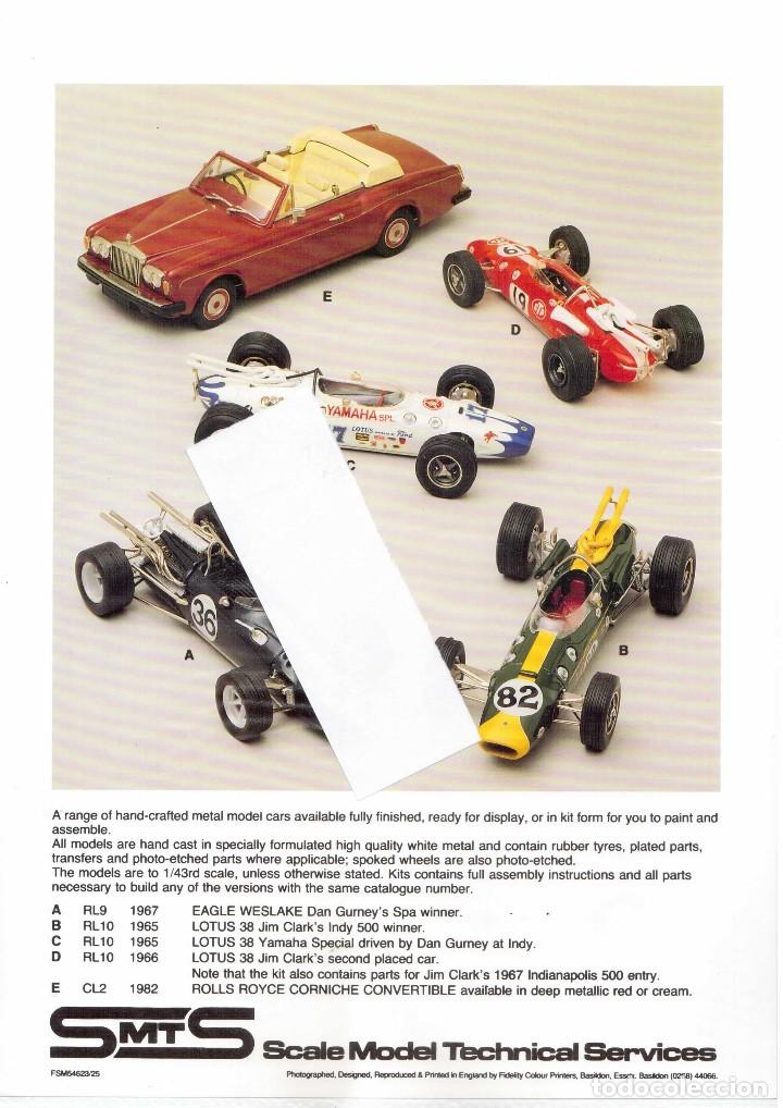 Juguetes antiguos: SCALE MODEL TECHNICAL SERVICES. SMTS. ENGLAND. - Foto 1