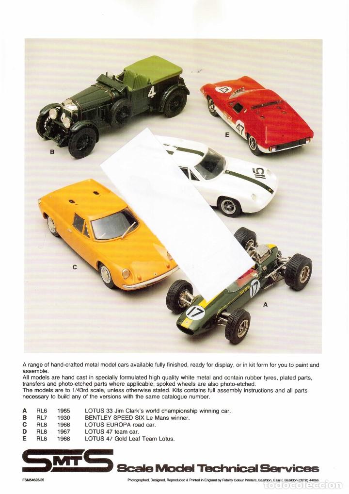 Juguetes antiguos: SCALE MODEL TECHNICAL SERVICES. SMTS. ENGLAND. - Foto 1