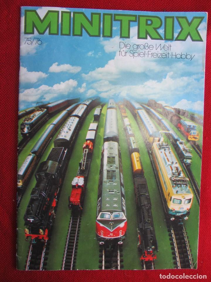 Brinquedos antigos: CATALOGO MINITRIX 75/76. ALEMAN, FRANCES, INGLES.