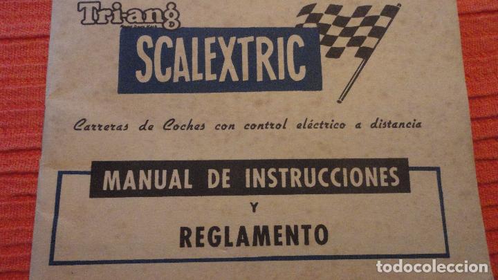 Old Toys: ANTIGUO MANUAL DE INSTRUCCIONES.TRIA-ANG.SCALEXTRIC.