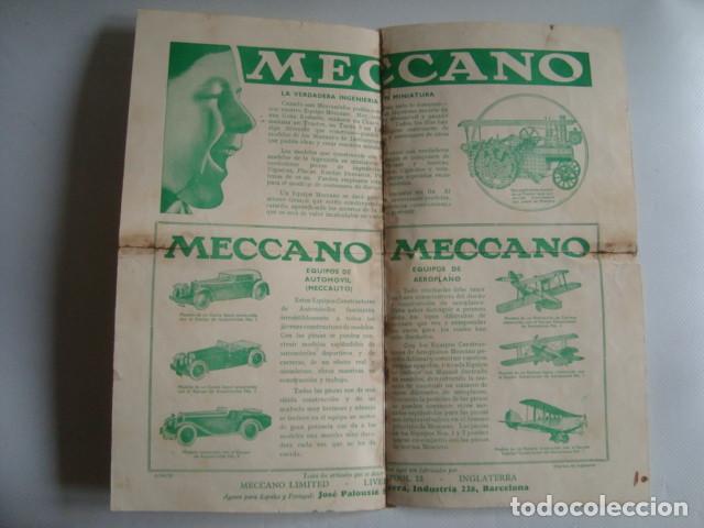 Brinquedos antigos: PUBLICIDAD - MECCANO, LA VERDADERA INGENIER&Iacute;A EN MINIATURA (A&Ntilde;OS 30). JOS&Eacute; PALOUZ&Iacute;E SERRA BARCELONA.