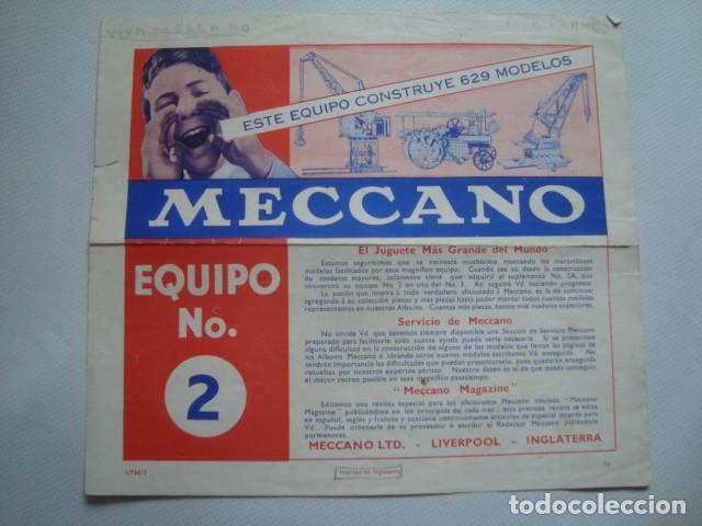 Brinquedos antigos: PUBLICIDAD - MECCANO. EQUIPO N&ordm; 2 (A&Ntilde;OS 30). ESTE EQUIPO CONSTRUYE 629 MODELOS. &iexcl;RARO!