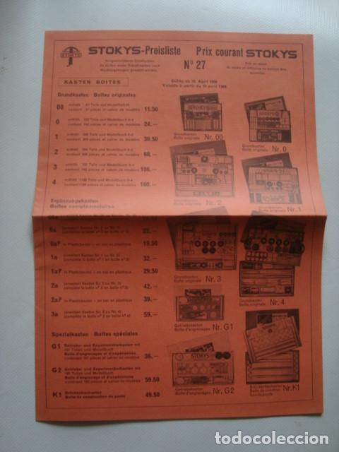 Brinquedos antigos: CAT&Aacute;LOGO - STOKYS N&ordm; 27 PREISLISTE / LISTA DE PRECIOS ABRIL 1968 (GEBR. STOCKMANN). 8 P&Aacute;G.