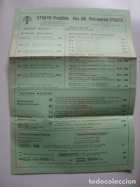 Brinquedos antigos: CAT&Aacute;LOGO - STOKYS N&ordm; 20 PREISLISTE / LISTA DE PRECIOS ABRIL 1968. GEBR. STOCKMANN.