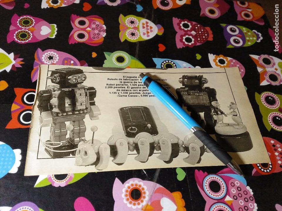 Old Toys: ANTIGUO RECORTE REVISTA JUGUETES DEL FUTURO ROBOT PARLANTE ROBOT SUPER GUSANO DE ARRASTRE...