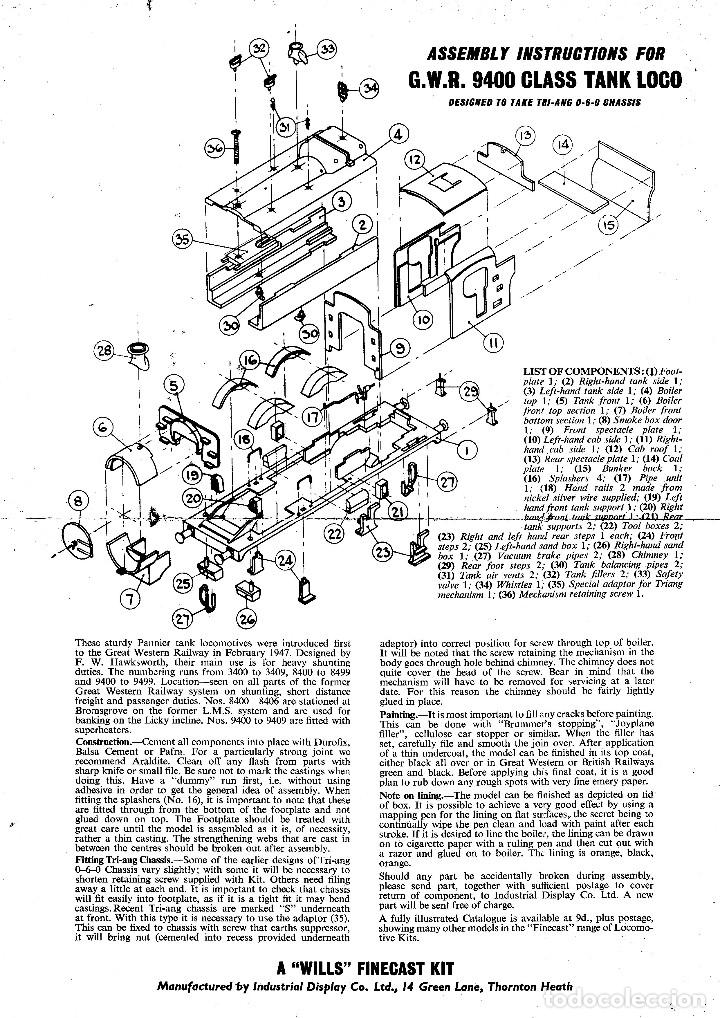 Instrucciones De Montaje Wills Finecast Gwr 940 Buy Antique Toy Catalogs And Magazines At Todocoleccion