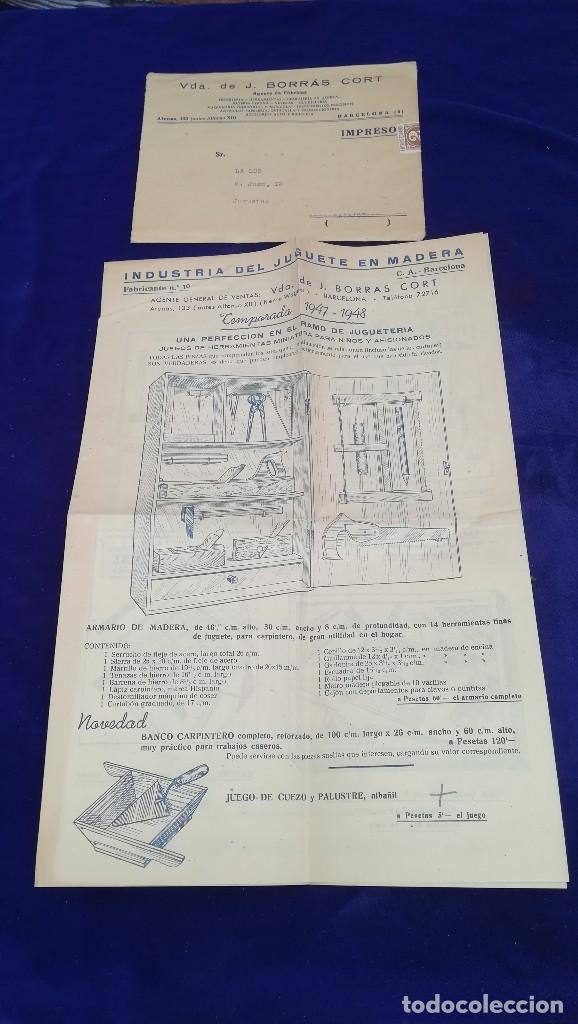 Brinquedos antigos: ANTIGUO CATALOGO FABRICA DE JUGUETES EN MADERA VDA DE L.BORRAS CORT,BARCELONA, A&Ntilde;O 1947-48