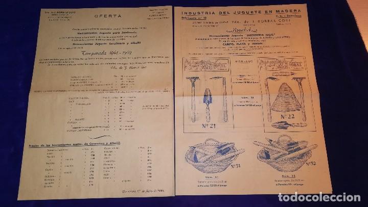 Brinquedos antigos: ANTIGUO CATALOGO JUGUETES DE MADERA, VDA.DE J.BORRAS CORT, BARCELONA, A&Ntilde;O 1948