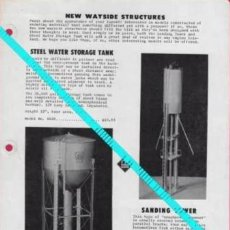 Juguetes antiguos: CATÁLOGO MAX GRAY SUPPLEMENT SHEET NO 9 FEB 1959 SANDING TOWER WATER THANK - EN INGLÈS