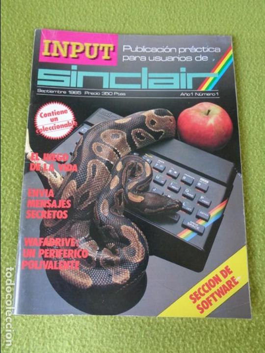 Brinquedos antigos: Revista INPUT SINCLAIR NUMERO 1 - N&ordm; 1 de Septiembre 1985 - incluye el poster central