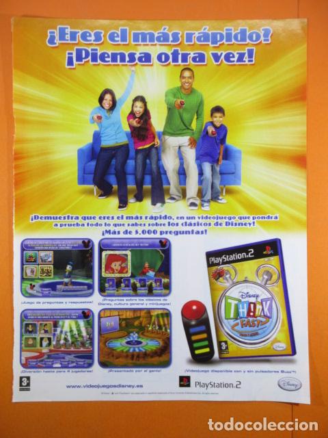 Brinquedos antigos: PUBLICIDAD 2009 - DISNEY THINK FAST -  - PLAYSTATION 2
