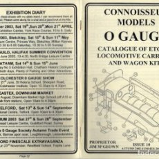 Juguetes antiguos: CATÀLOGO CONNOISSEUR MODELS 2002-03 O GAUGE KITS LOCOMOTIVE WAGON - EN INGLÉS